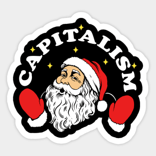 Capitalism Santa Sticker